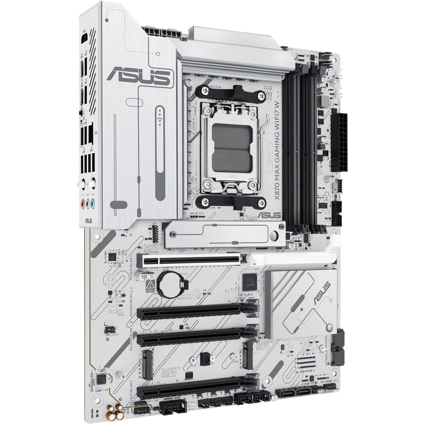 Carte mère ASUS X870 MAX GAMING WIFI7 W (AMD, AM5, DDR5, ATX)