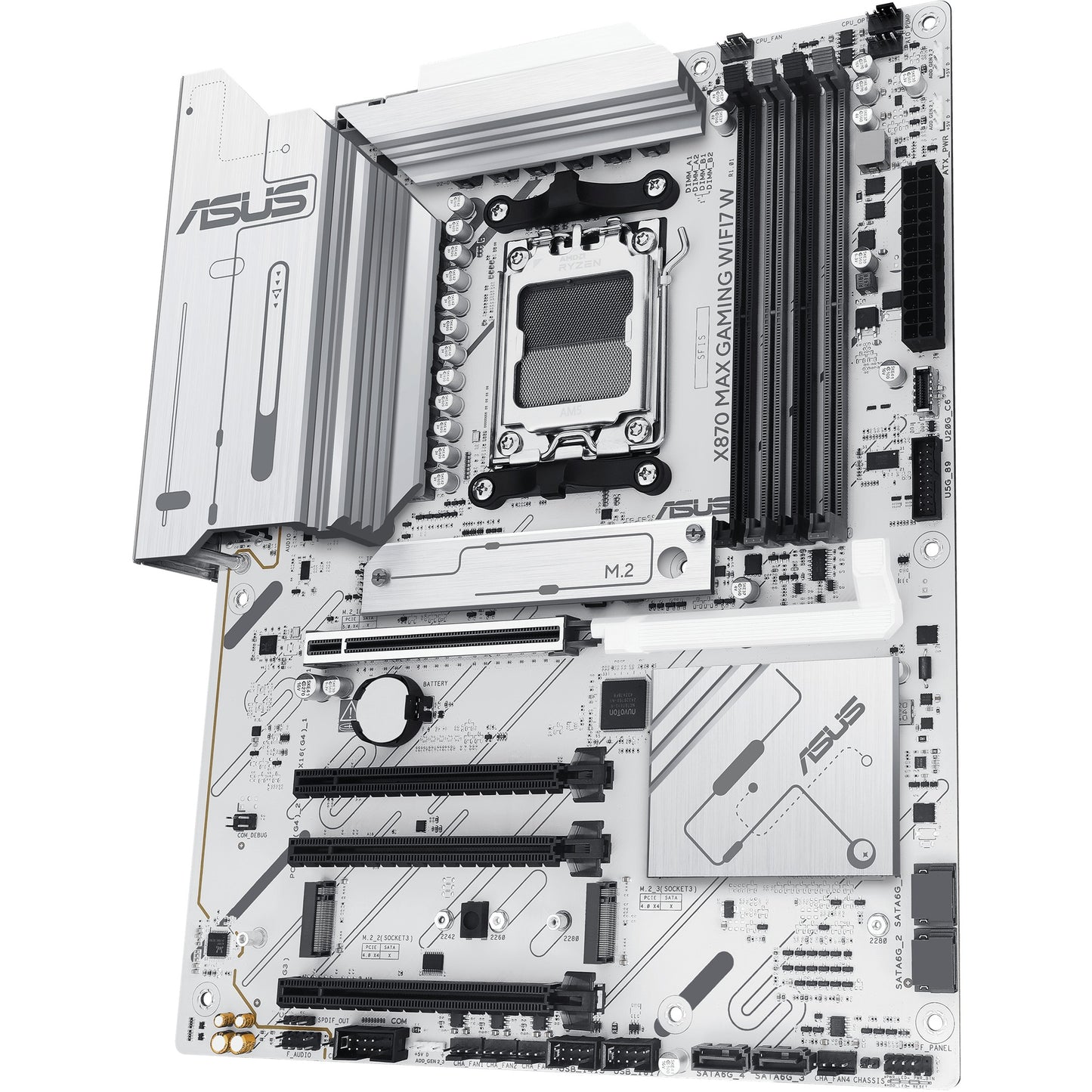 Carte mère ASUS X870 MAX GAMING WIFI7 W (AMD, AM5, DDR5, ATX)