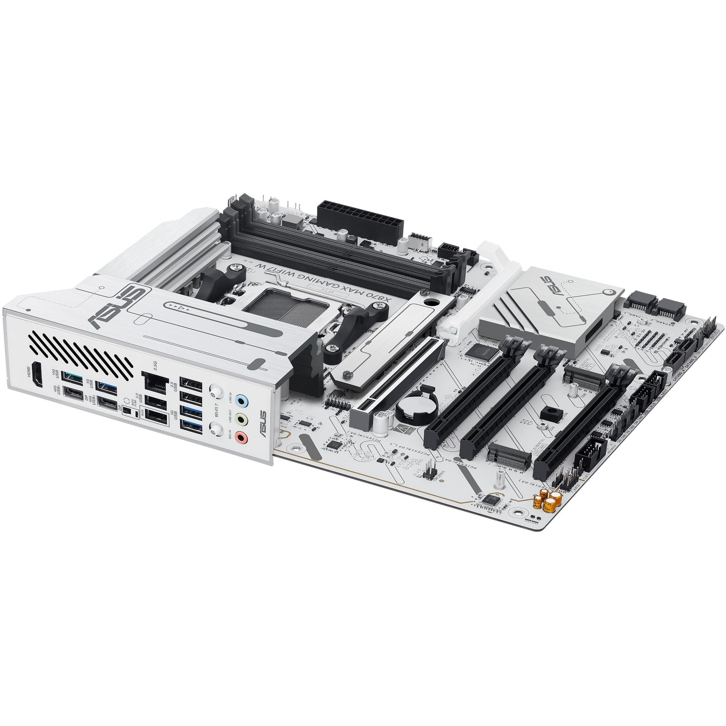 Carte mère ASUS X870 MAX GAMING WIFI7 W (AMD, AM5, DDR5, ATX)