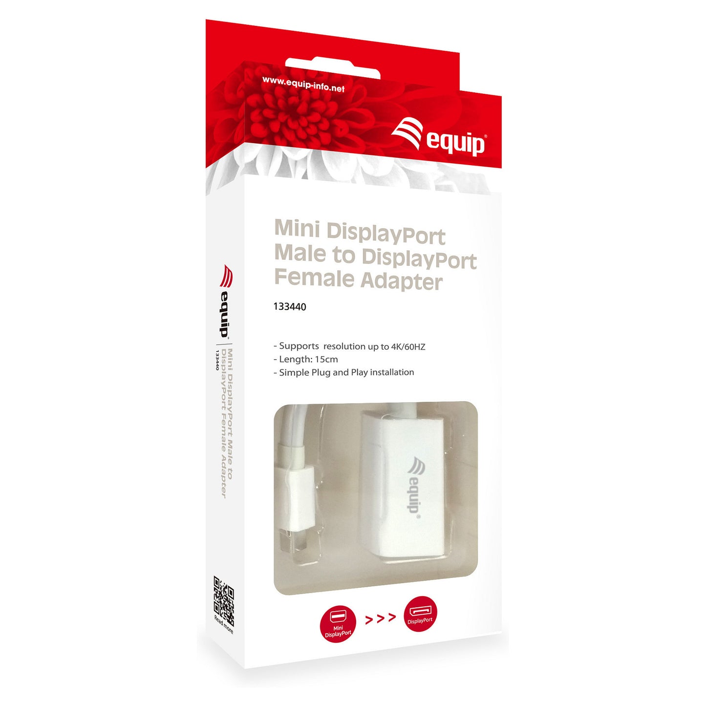 Equip Mini DisplayPort->DisplayPort Adapter St/Bu 4K/60Hz ws