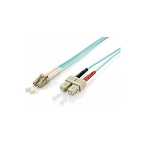 Equip LWL Patchkabel LC->SC 0.50m Multimode Duplex OM3 turq Polybeutel