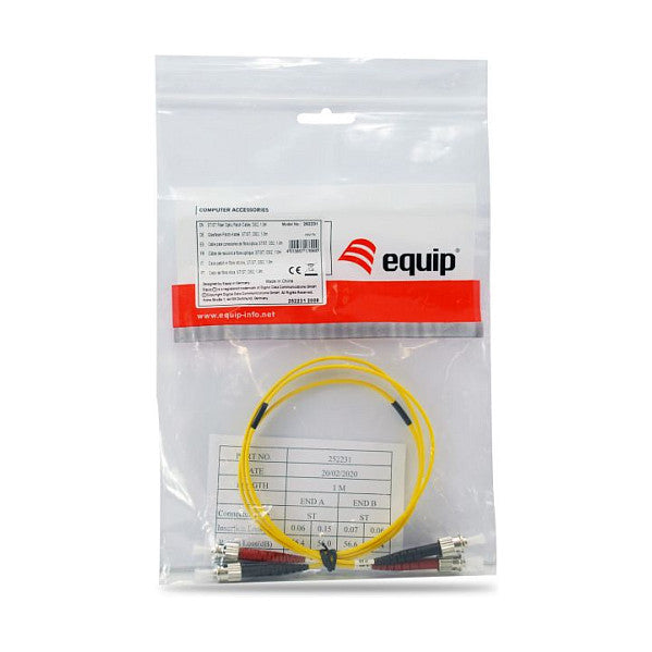 Equip LWL Patchkabel ST->ST 1.00m Singlemode Duplex OS2 ge Polybeutel
