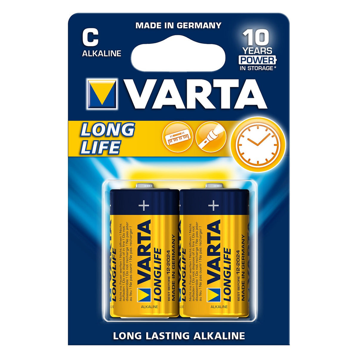 Batterie C (LR14) 1.5V *Varta* Longlife - 2-Pack