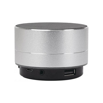 MANHATTAN Metallic LED-Bluetooth-Lautsprecher buntes Licht Bedienelemente USB-A-Port MicroSD-Kartenslot 3.5mm-Klinkenbuchse silber