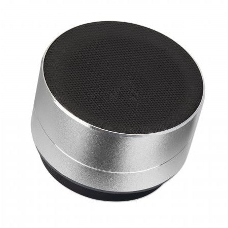 MANHATTAN Metallic LED-Bluetooth-Lautsprecher buntes Licht Bedienelemente USB-A-Port MicroSD-Kartenslot 3.5mm-Klinkenbuchse silber