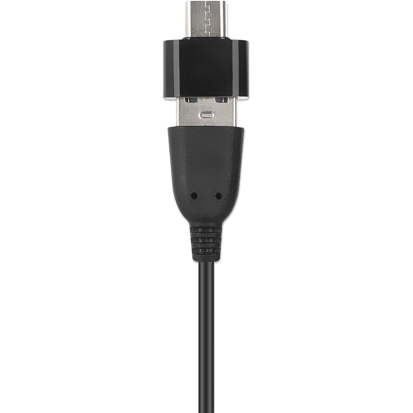 MANHATTAN Lautsprecher fr PC und Laptop 2600 Series zwei verbundene Lautsprecher 1.4 m USB-Kabel USB-C/USB-A-Adapter schwarz/orange