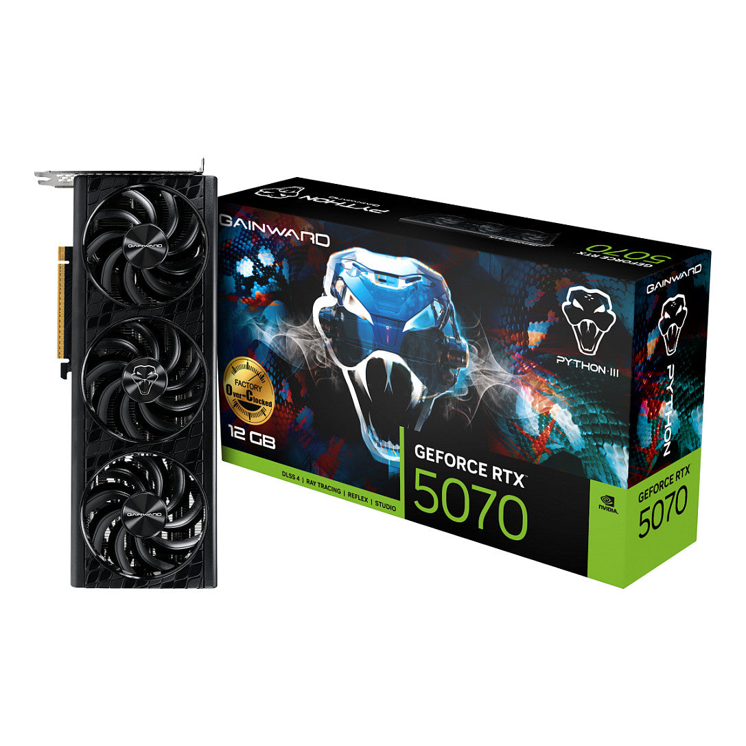 RTX 5070 12GB Gainward Python III OC GDDR7 3 Fan