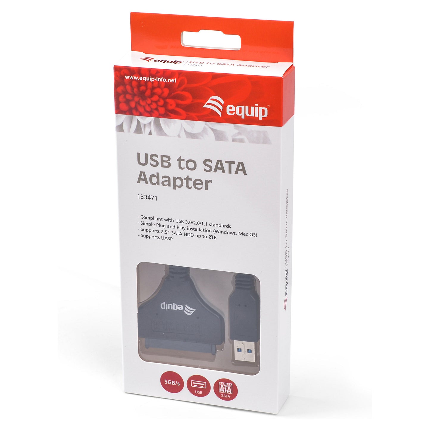 Equip Adapter USB3.0-> SATA Kabel -5Gbs 0.50m sw