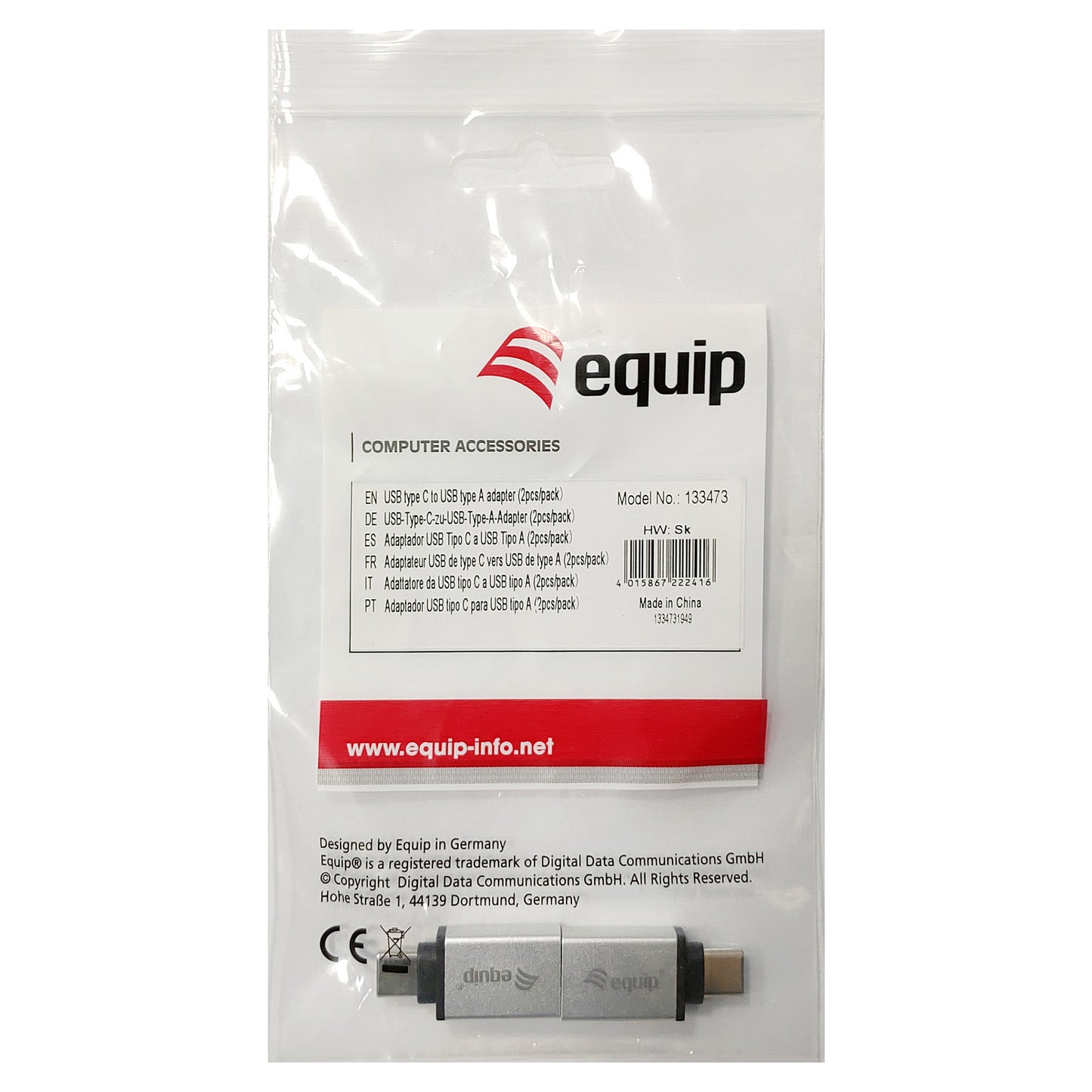 Equip Adapter USB-C -> USB 3.0 2er-Pack si