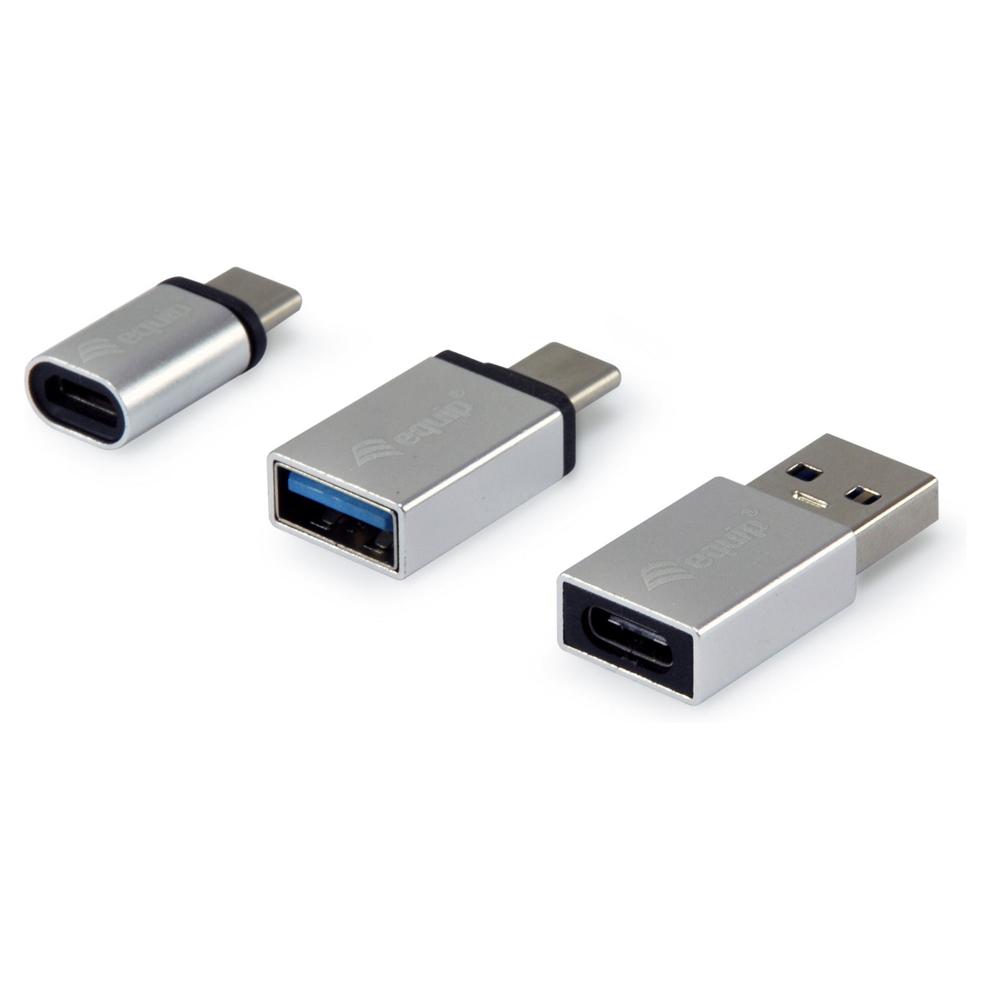 Equip Adapter USB-C -> 1xMicroUSB+1xUSB-A.1xUSB-A->USB-C si