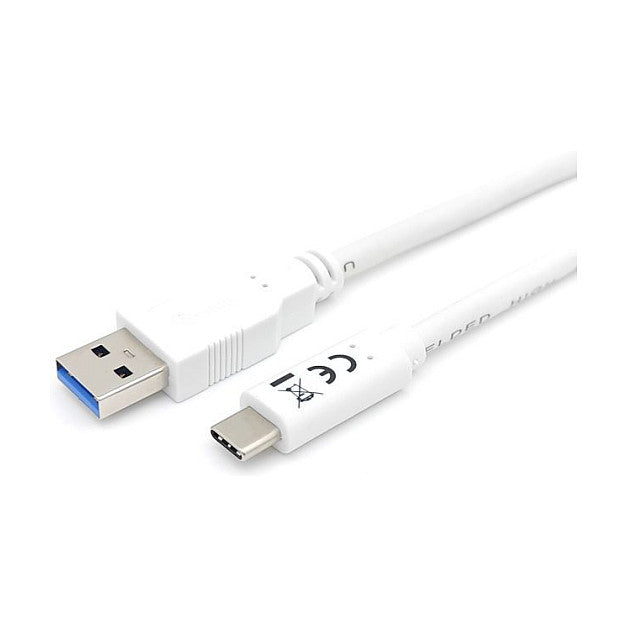 Equip Kabel USB-A 3.2 -> C St/St 1.00m 3A/20V ws