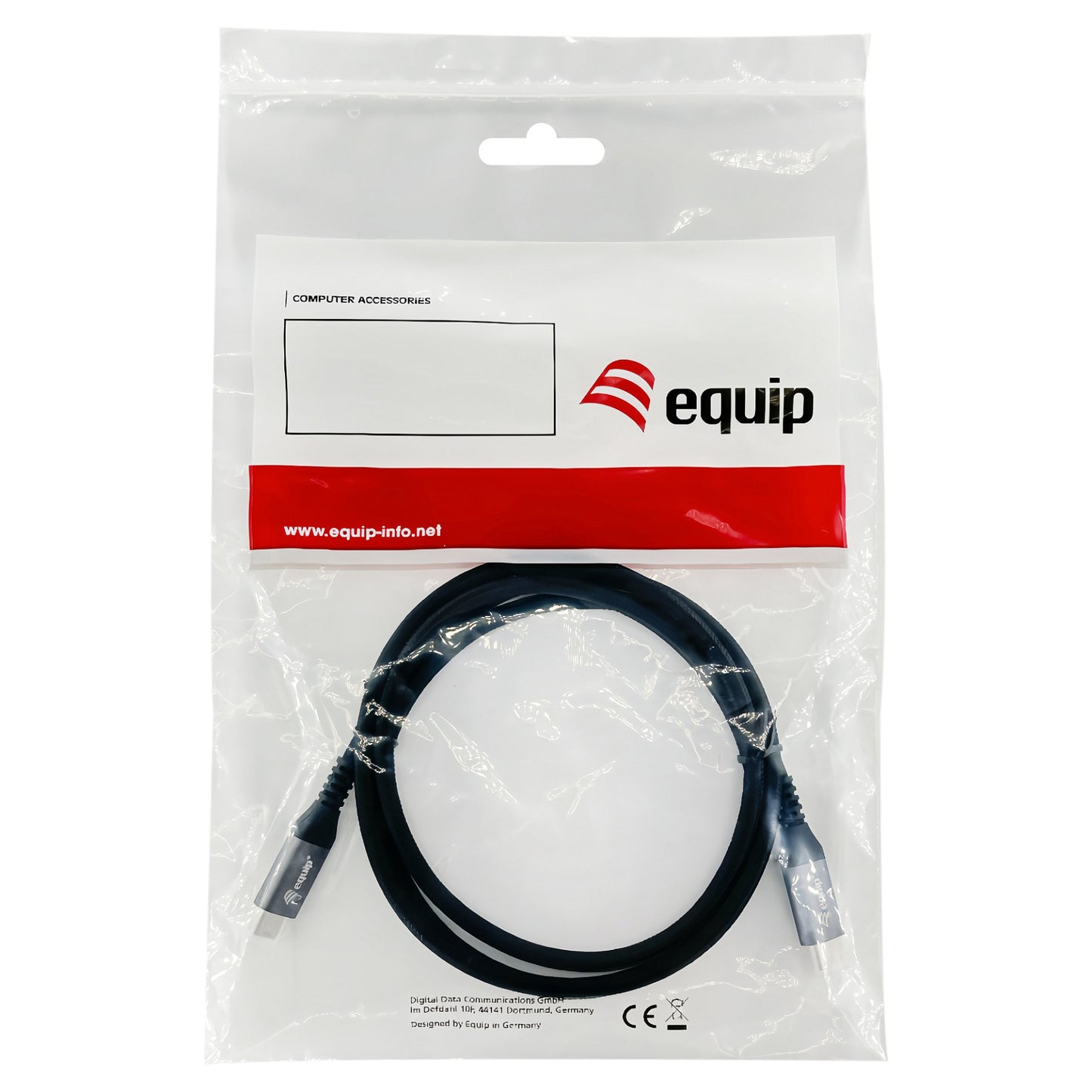 Equip Kabel USB-C 3.2 -> C Verl. St/Bu 0.50m 5A 4K/60Hz sw