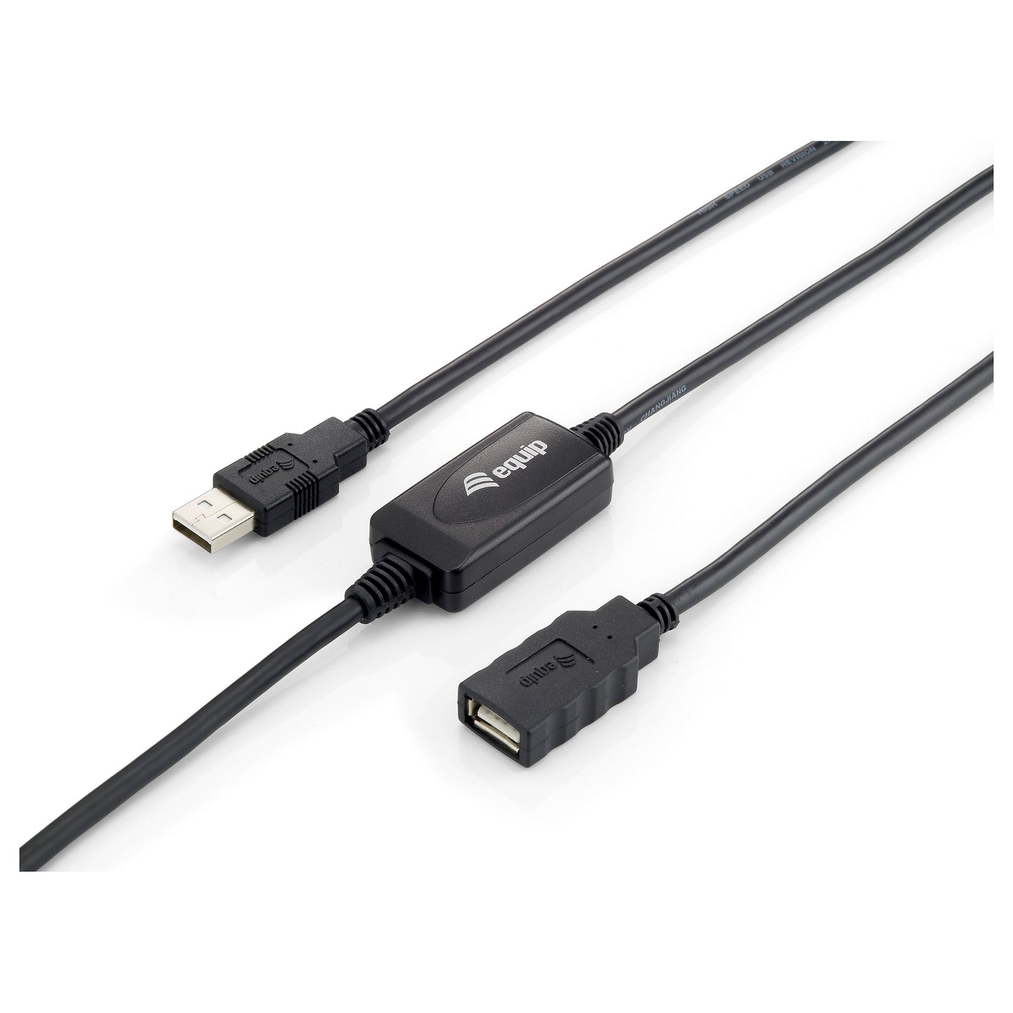 Equip Kabel USB-A 2.0 -> A Verl. St/Bu 10.00m 480Mbps akt.sw