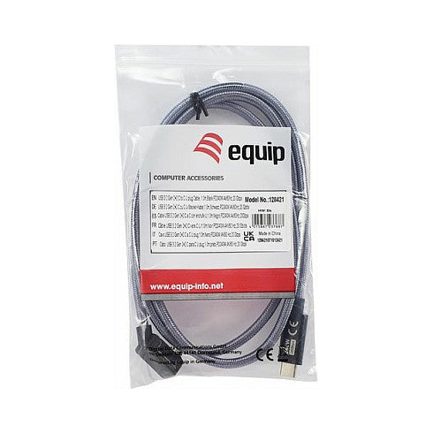 Equip Kabel USB-C 3.0 -> C wink. St/St 1.00m 5A 4K/60Hz sw