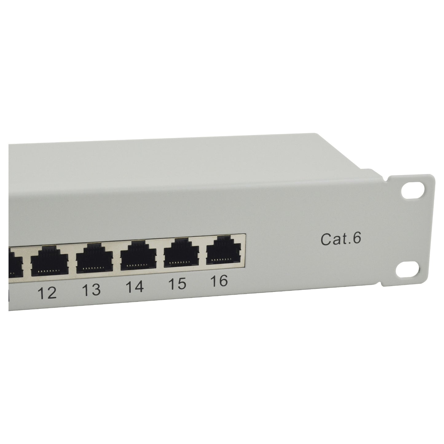 Equip Patchpanel 16x RJ45 Cat6 19" FTP 1HE ISO/IEC hellgrau
