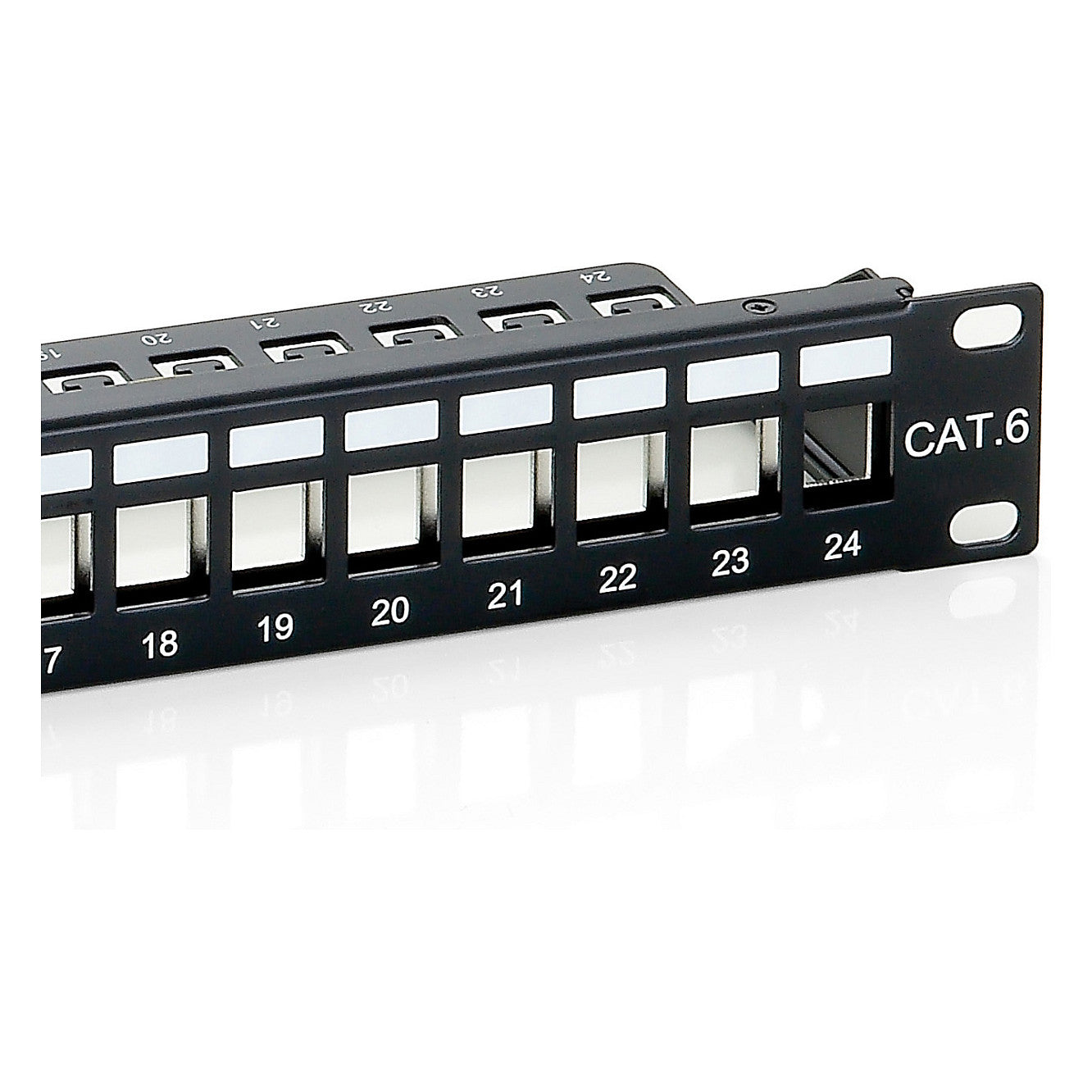 Equip Patchpanel 24x Cat6 19" FTP 1HE Keystone Montage sw