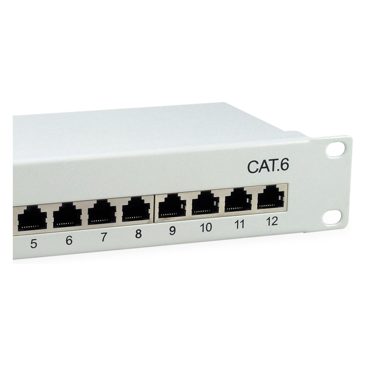 Equip Patchpanel 12x RJ45 Cat6 10" FTP 1HE ISO/IEC hellgrau