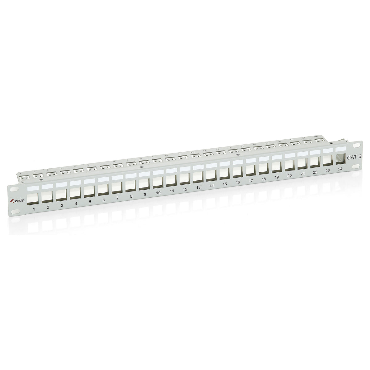 Equip Patchpanel 24x Cat6 19" FTP 1HE Keystone Montage gr