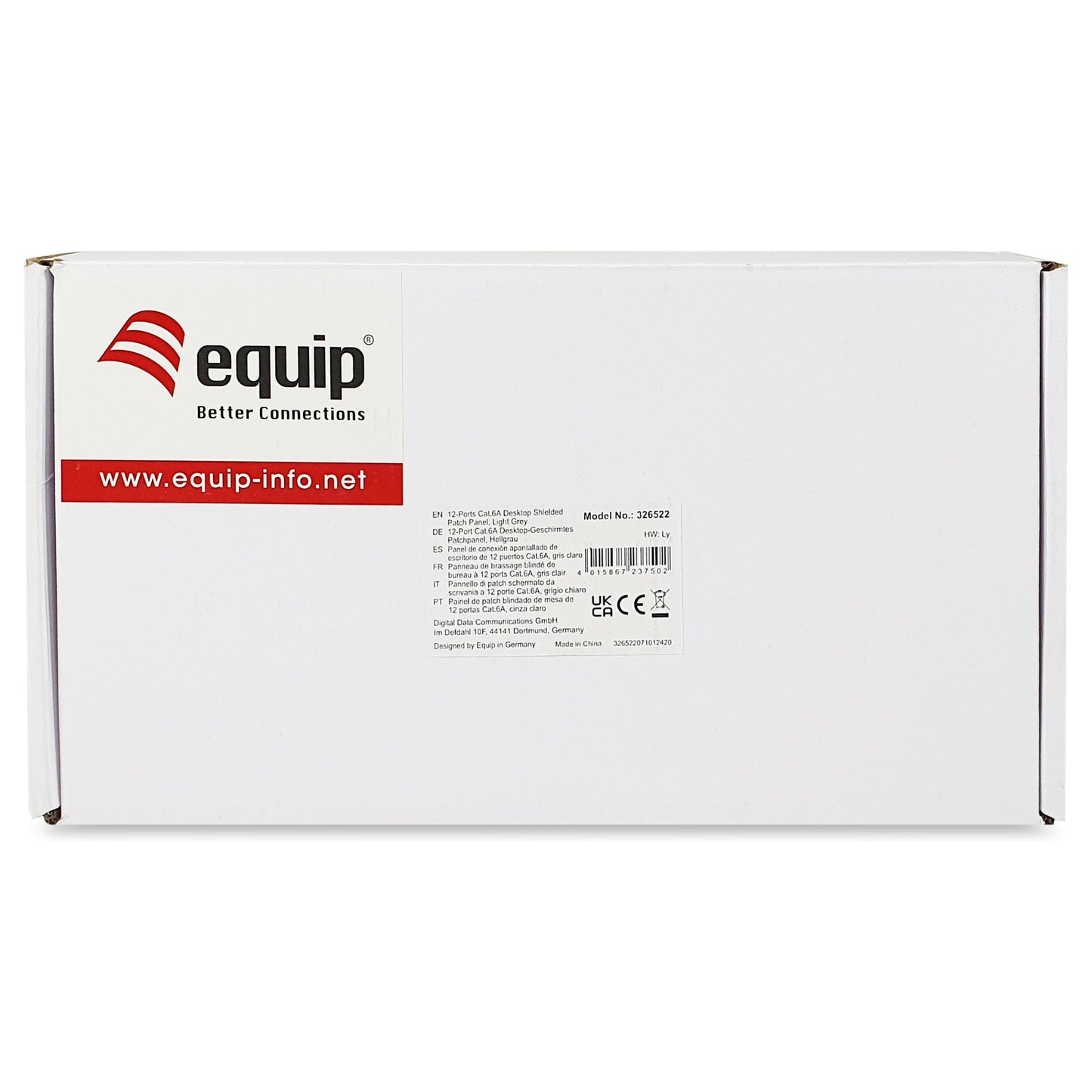 Equip Patchpanel 12x RJ45 Cat6A FTP 1HE Premium hellgrau