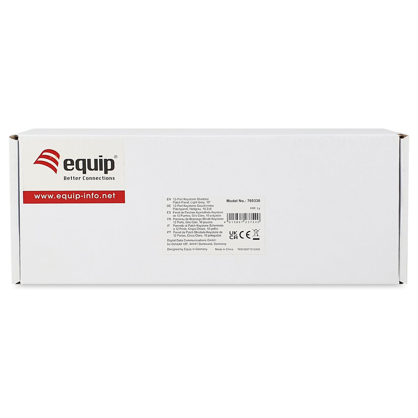 Equip Patchpanel 12x Cat6A 10" FTP 1HE Keystone Montage ws