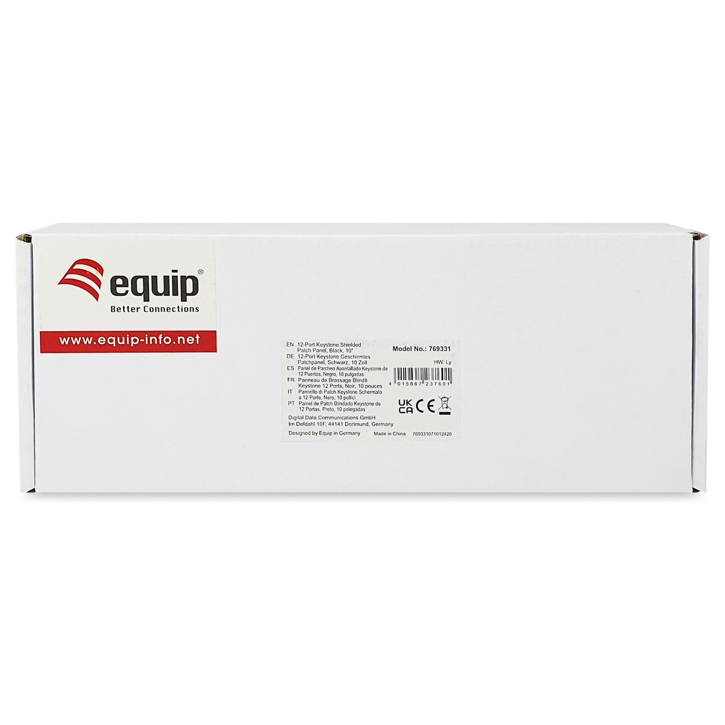 Equip Patchpanel 12x Cat6A 10" FTP 1HE Keystone Montage sw