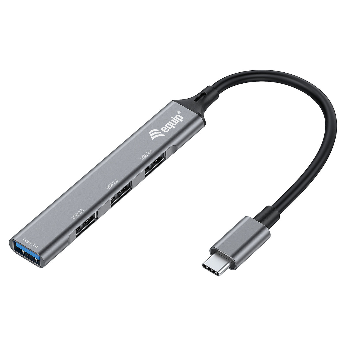 Equip USB-Hub 4-Port 3.0/C->1x3.0 3x2.0 5Gbps o.Netzteil gr