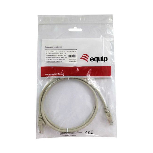 Equip Patchkabel Cat6 U/UTP 2xRJ45 1.00m beige Polybeutel