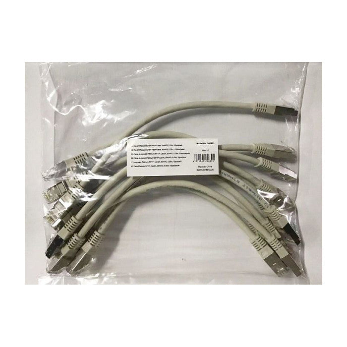 Equip Patchkabel Cat6A 10x/set S/FTP 2xRJ45 0.25m gr Plat.