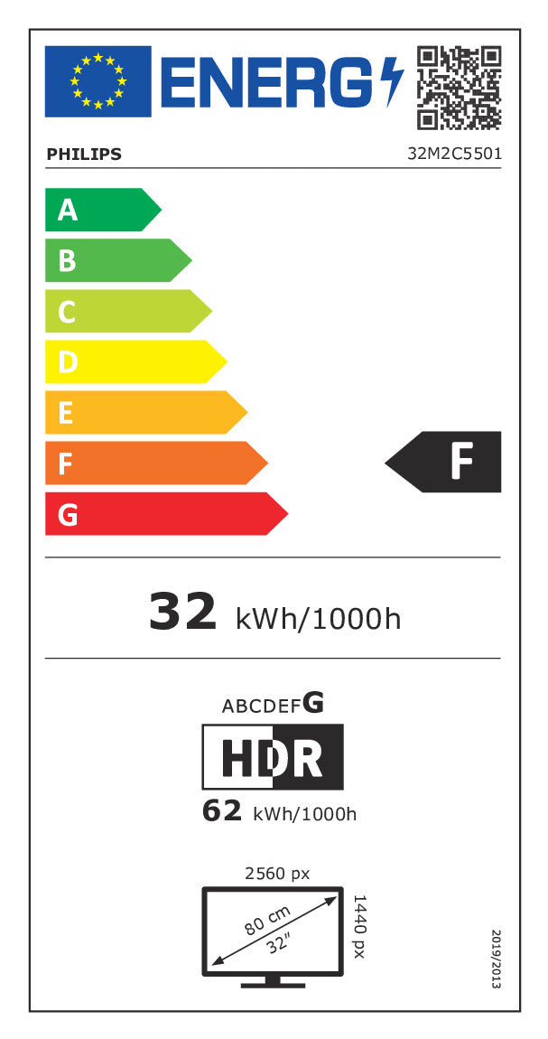 Philips 80.0cm (31.5") 32M2C5501 16:09 2xHDMI+DP Curved w
