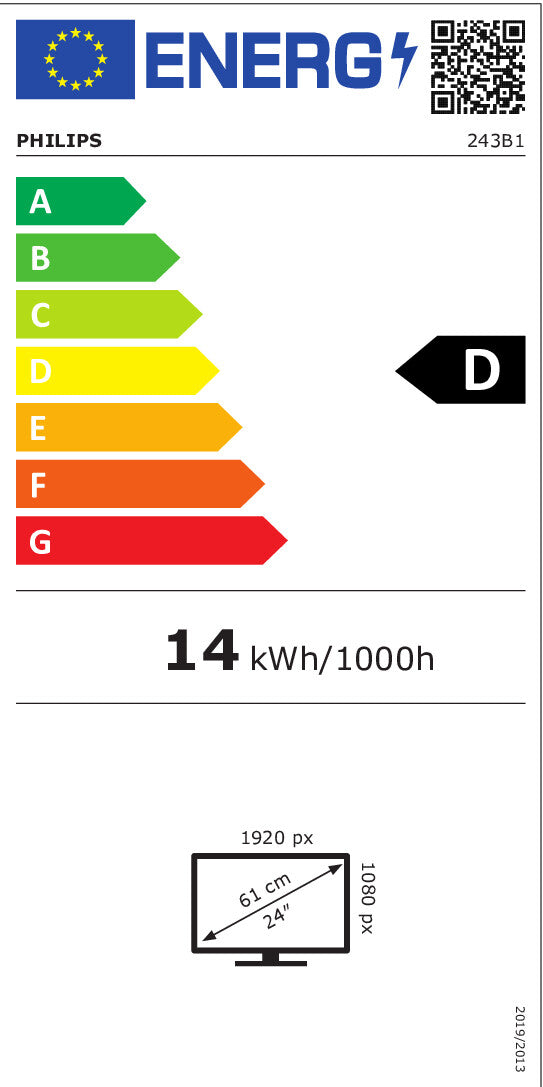 Philips 60.5cm (23.8") 243B1 16:09 HDMI+DP+USB-C IPS