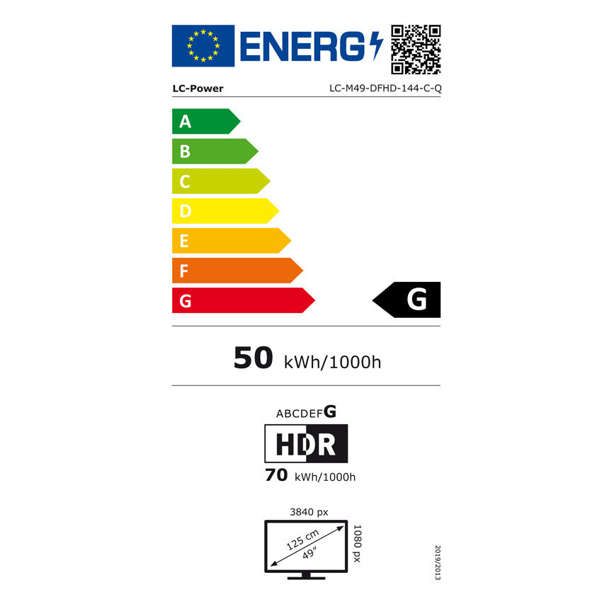 LC-Power 124.5cm (49") LC-M49-DFHD-144-C-Q VA+DP+HDMI