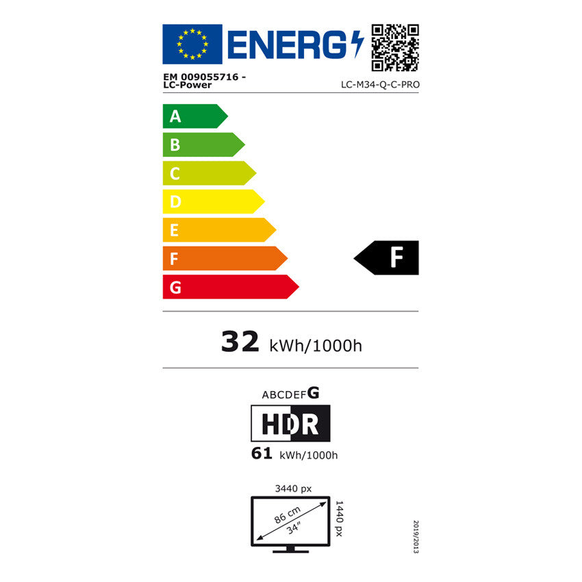 LC-Power 86.36cm (34") LC-M34-Q-C-PRO DP+HDMI+USB-A/-C+RJ45