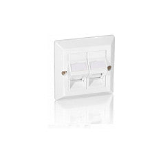 Equip Unterputzdose nur Frontplatte 2 Keystone 45° RAL 1013