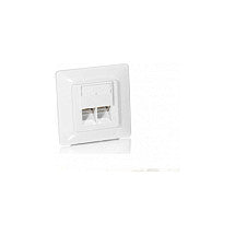Equip Unterputzdose +Frontplatte 2xRJ45 Cat5e 45° RAL 9010