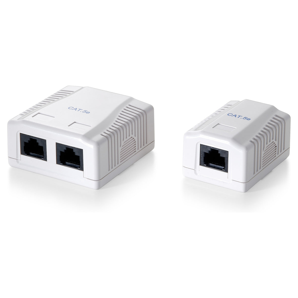 Equip Aufputzdose Cat6 2xRJ45 UTP Premium RAL 9010 Reinweiß Polybeutel