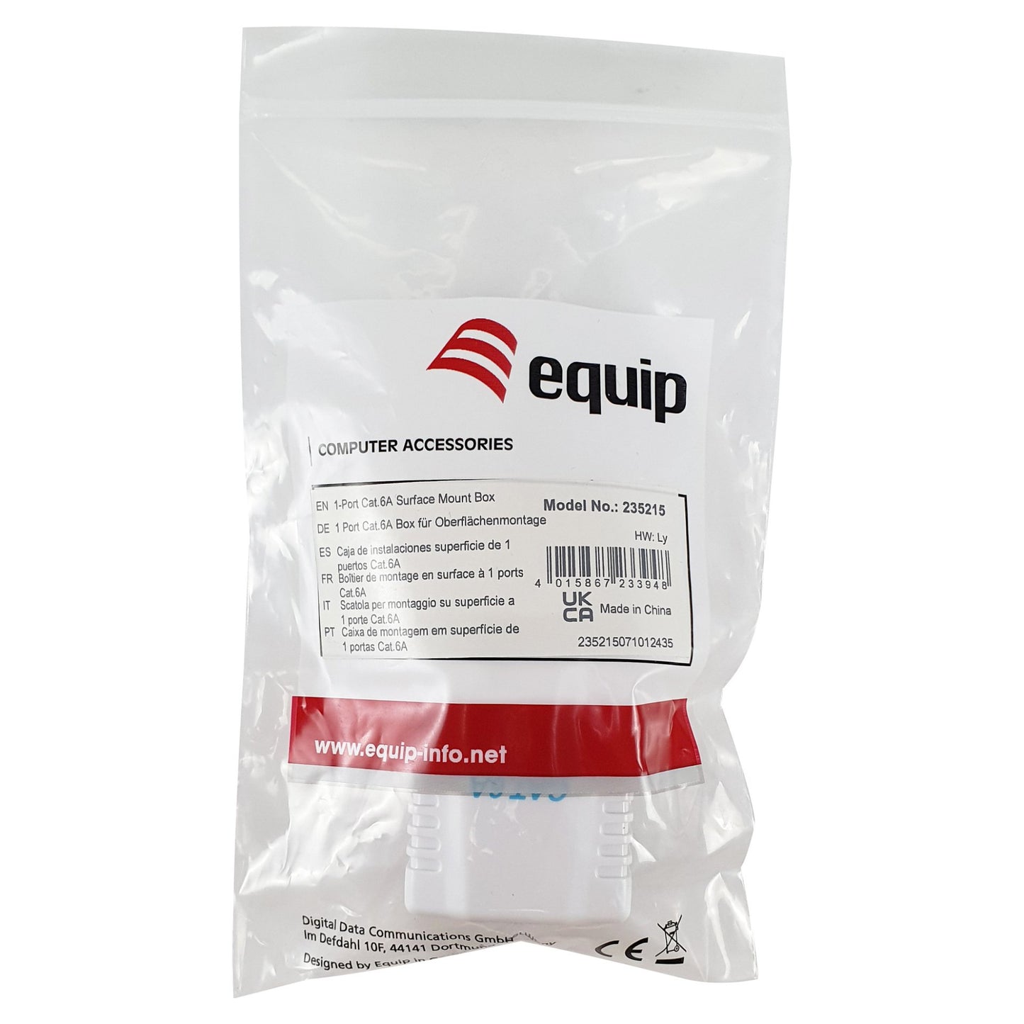 Equip Aufputzdose Cat6A 1-Port RJ45 UTP