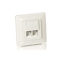 Equip RJ45 Dose 2xRJ45 Cat5e Inputz RAL 9010 Reinweiß
