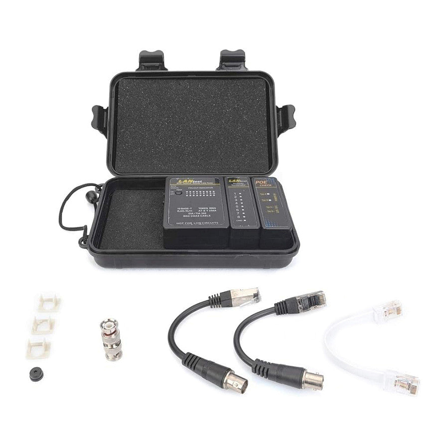 Equip Kabeltester Netzwerk f. RJ45/RJ11/RJ12/BNC Kabel sw