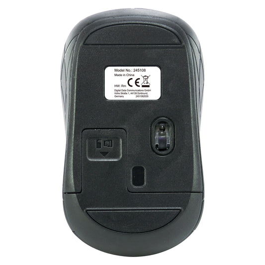 Equip Optische Maus kabellos USB Mini R+L schwarz