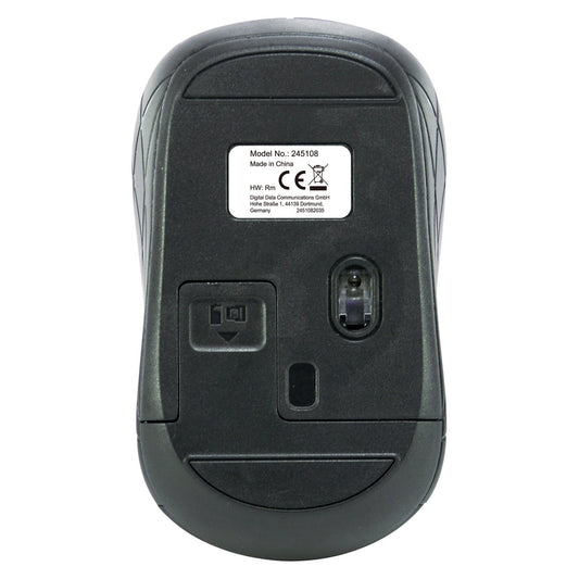 Equip Optische Maus kabellos USB Mini R+L schwarz
