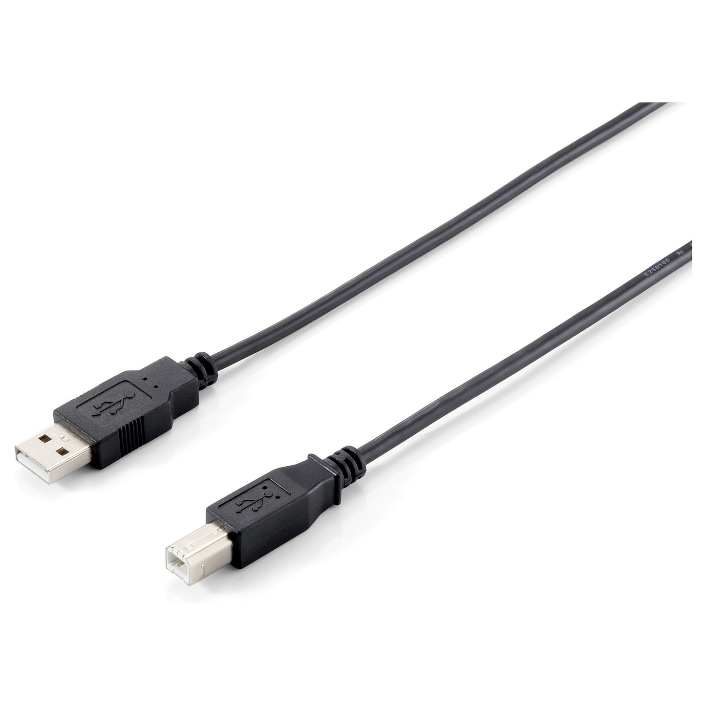 Equip USB Kabel 2.0 A-B St/St 1.00m schwarz Polybeutel