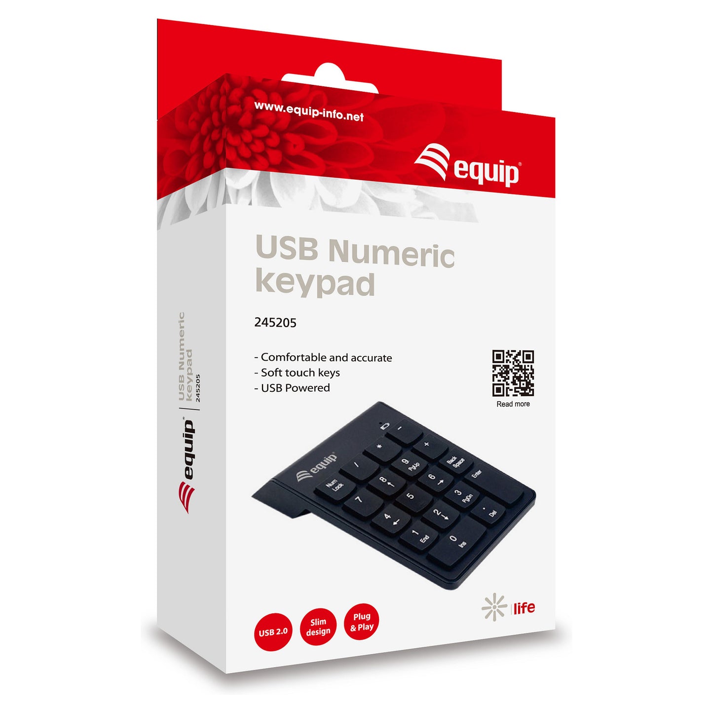 Equip Kabelgebundene USB Nummernblock schwarz