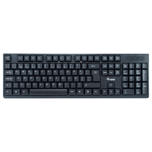 Equip Wireless Tastatur + Maus. Layout portugiesisch schwarz