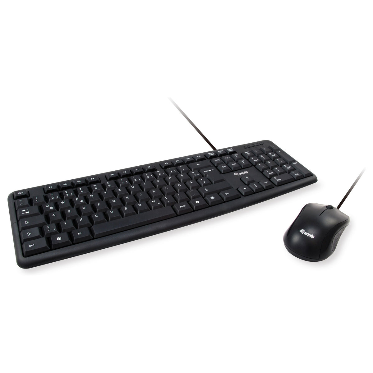 Equip Kabelgebundene Kombi Keyboard+Mouse. schwarz. portugie