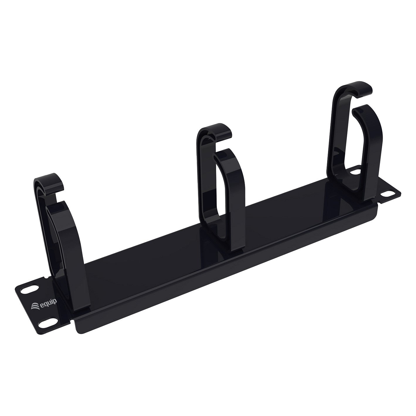 Equip Kabeldurchführung 10" 1HE 3x Plastikringe schwarz