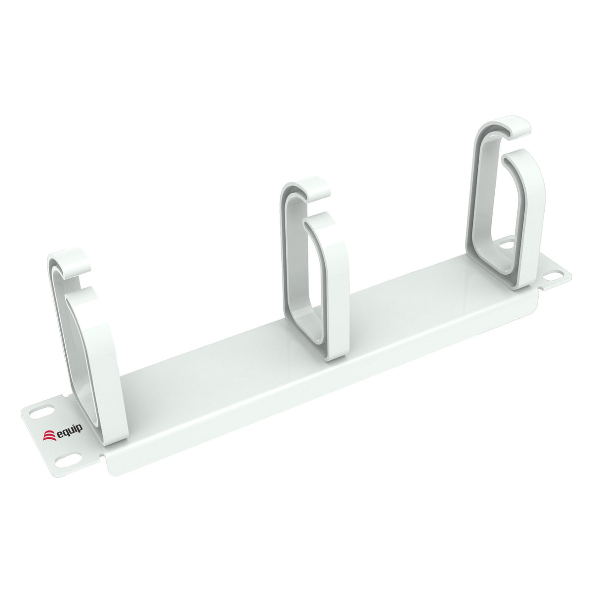 Equip Kabeldurchführung 10" 1HE 3x Plastikringe weiß