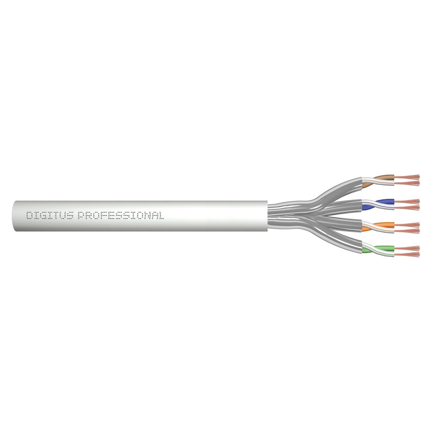 DIGITUS CAT 6A U/FTP Twisted Pair Roh-Patchkabel, 100m,grau