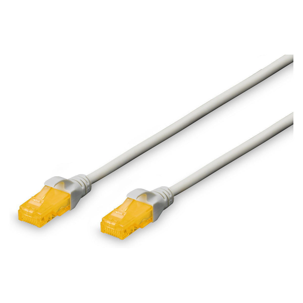 DIGITUS Patchkabel RJ45 U/UTP Cat6A 10.00m grau m. Hebelschu Polybeutel