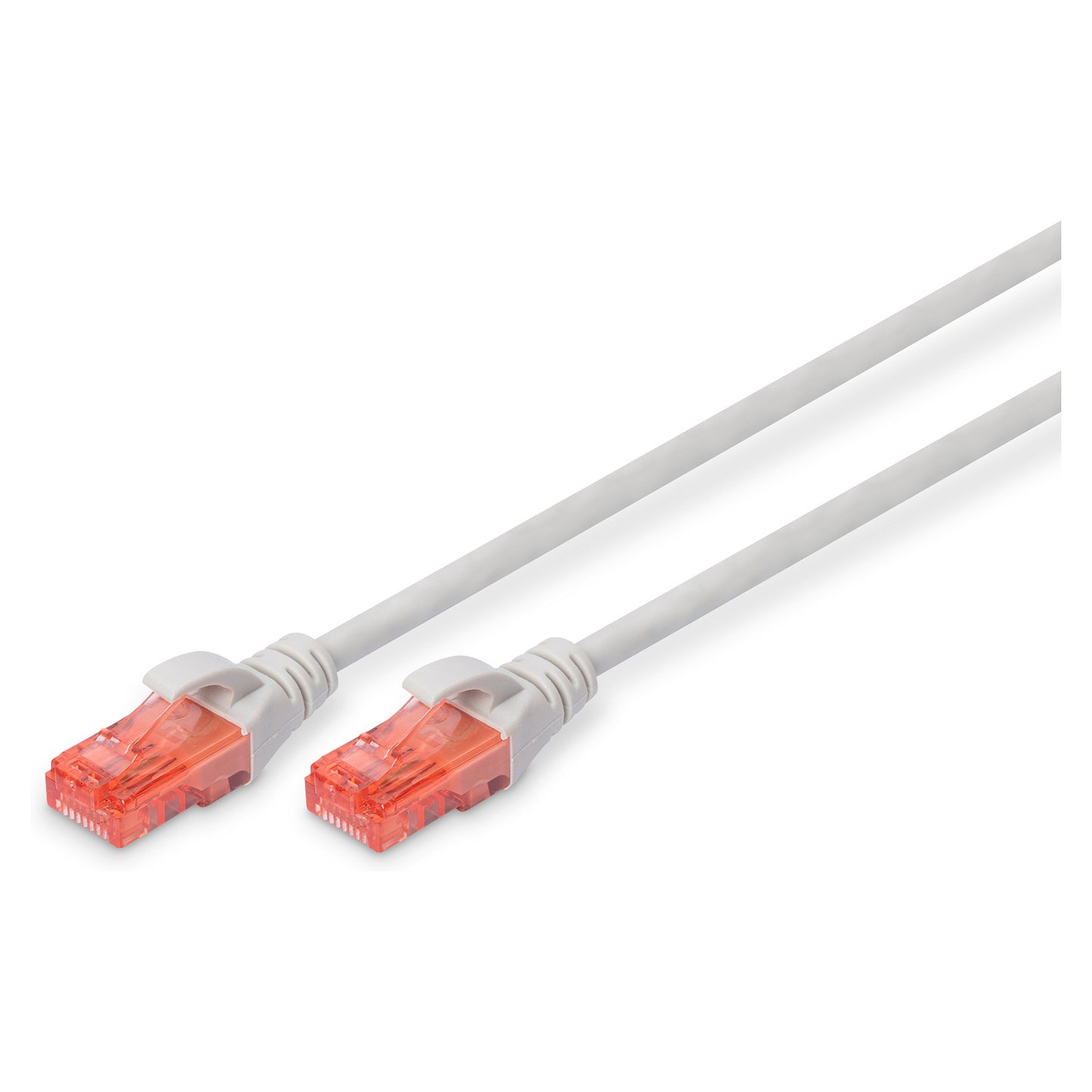 DIGITUS Patchkabel Cat6 U/UTP 2xRJ45 2.0m grau Hebelschutz Polybeutel