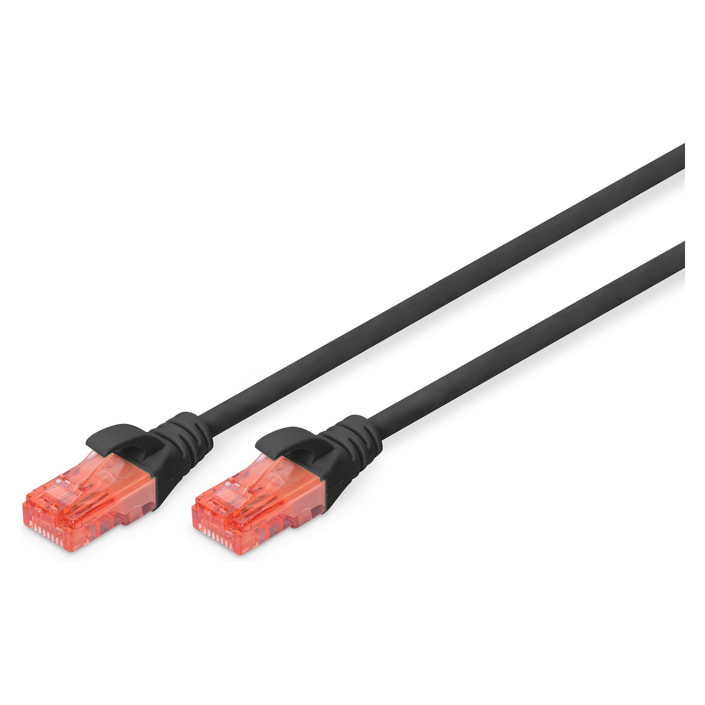 DIGITUS Patchkabel RJ45 U/UTP Cat6 3.00m schwarz Hebelschut Polybeutel